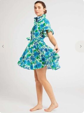 Mille Violetta Dress In Cornflower Size X-Small